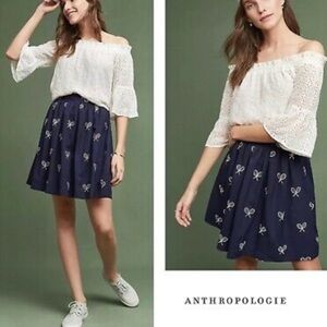 Anthropologie Floreat Eyelet Off The Shoulder Blouse medium